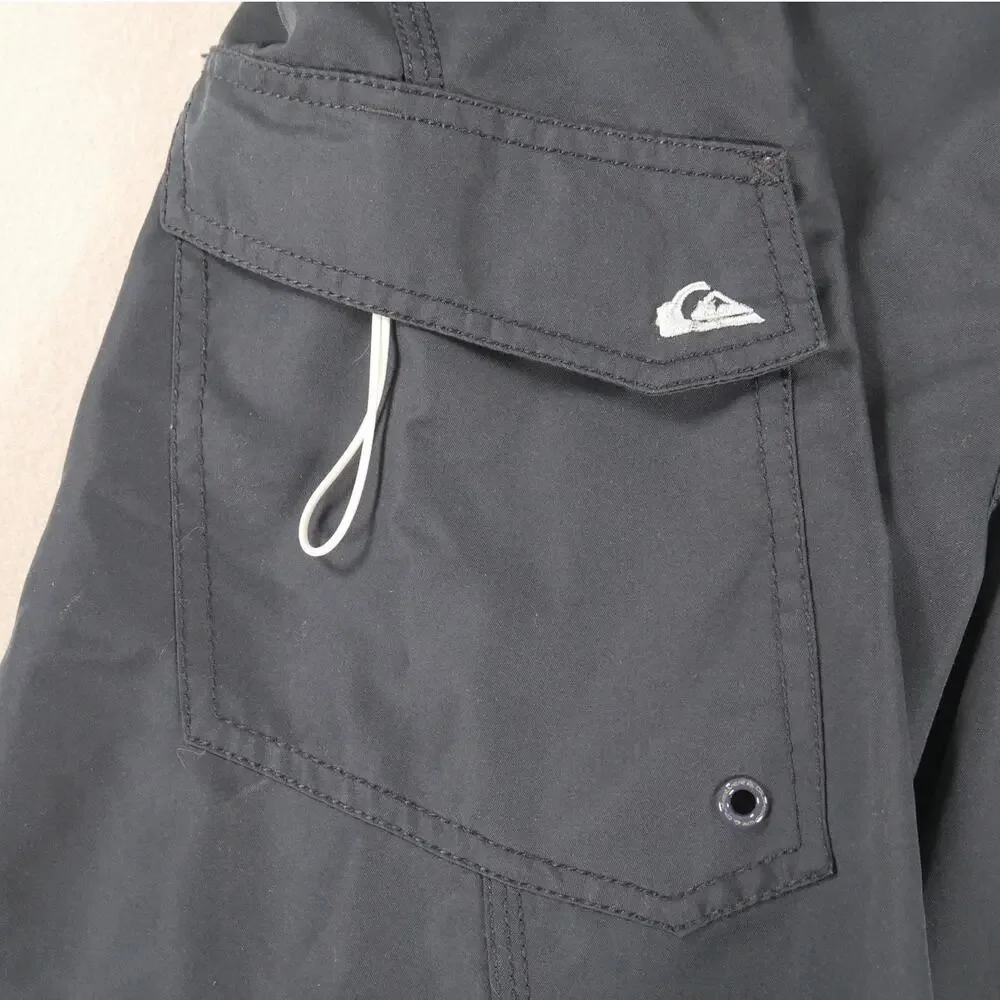 Quiksilver Surf Board Shorts Swim Trunks‎ Men's Size 38 Navy Blue / Light Blue